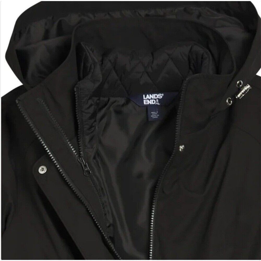 Lands' End Women's M 3-in-1 Systems Jacket w/ Removeable Puffer Vest Black NWT - Picture 6 of 10
